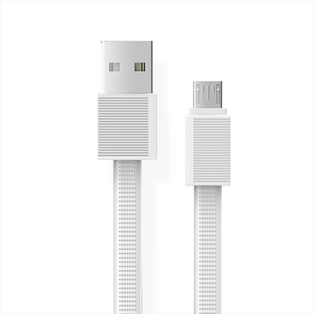 microUSB ケーブル マイクロusb ケーブル スマホ 充電器 REMAX リマックス 急速充電 転送ケーブル 2.1A 1.2m PRODA Container ホワイト フラットケーブル 耐久性 長持ち 抜き差し 簡単 