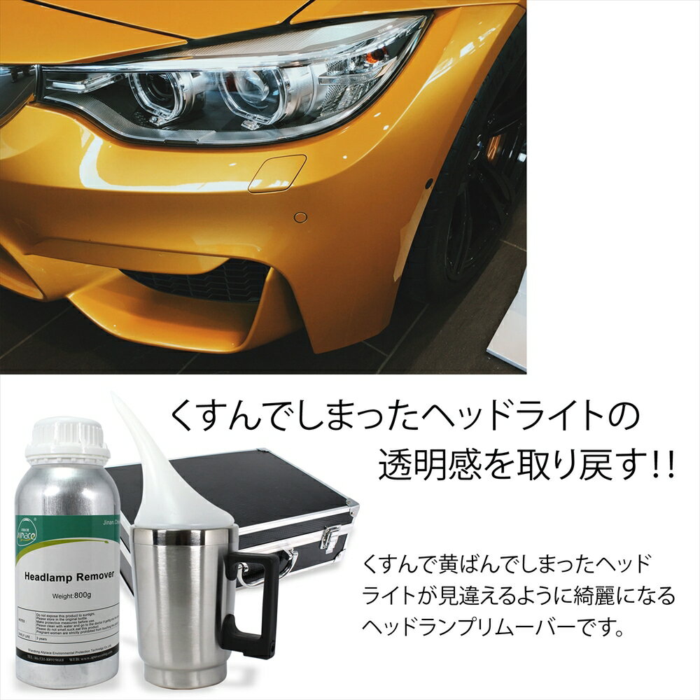 AllPlace 社正規品 ヘッドランプリムーバー 専用 コーティングリキッド 600ml 2本セット リフレッシュ 簡単 施工 カーケア用品 カーケア ヘッドライト クリーナー Headlamp Remover 話題 ピカピカ 2