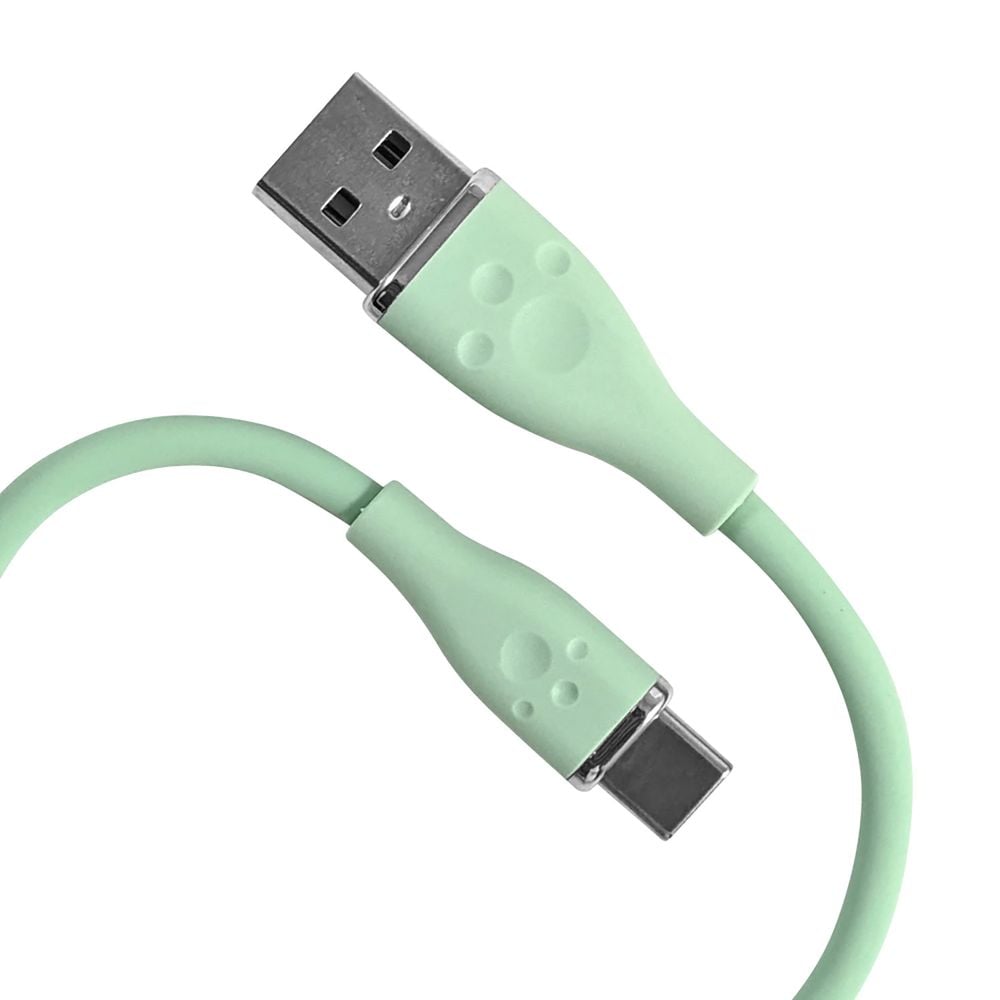 PS5用シリコンケーブルTypeAtoC2m ミント