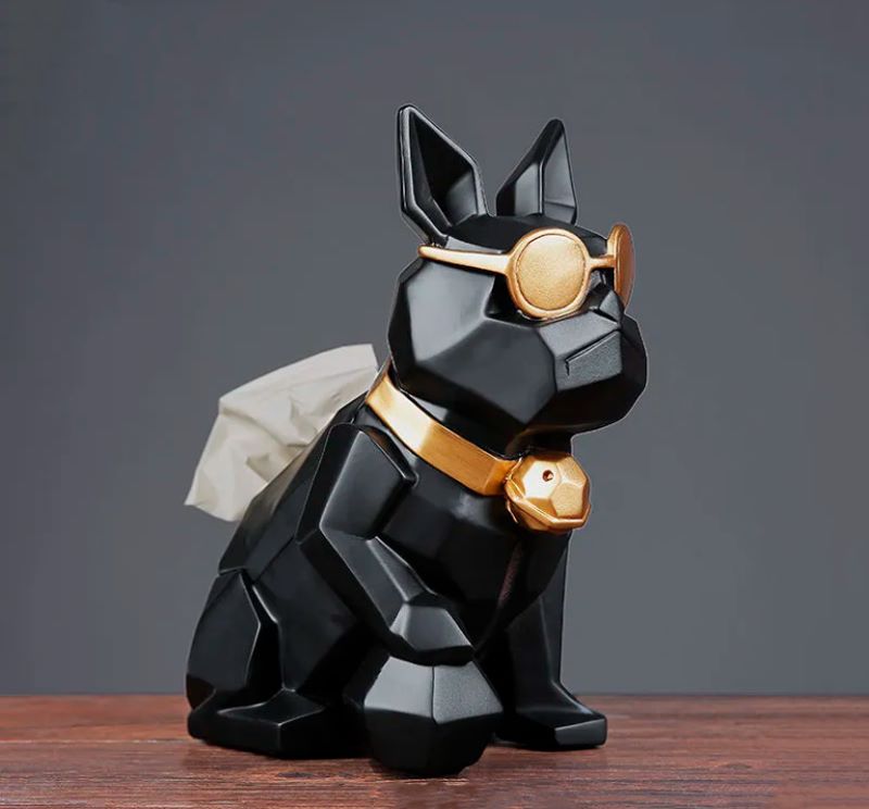 フレンチブルドッグ ティッシュケース ボックス オーナメント オブジェ プレゼント 犬 好き 引っ越し祝い [3]