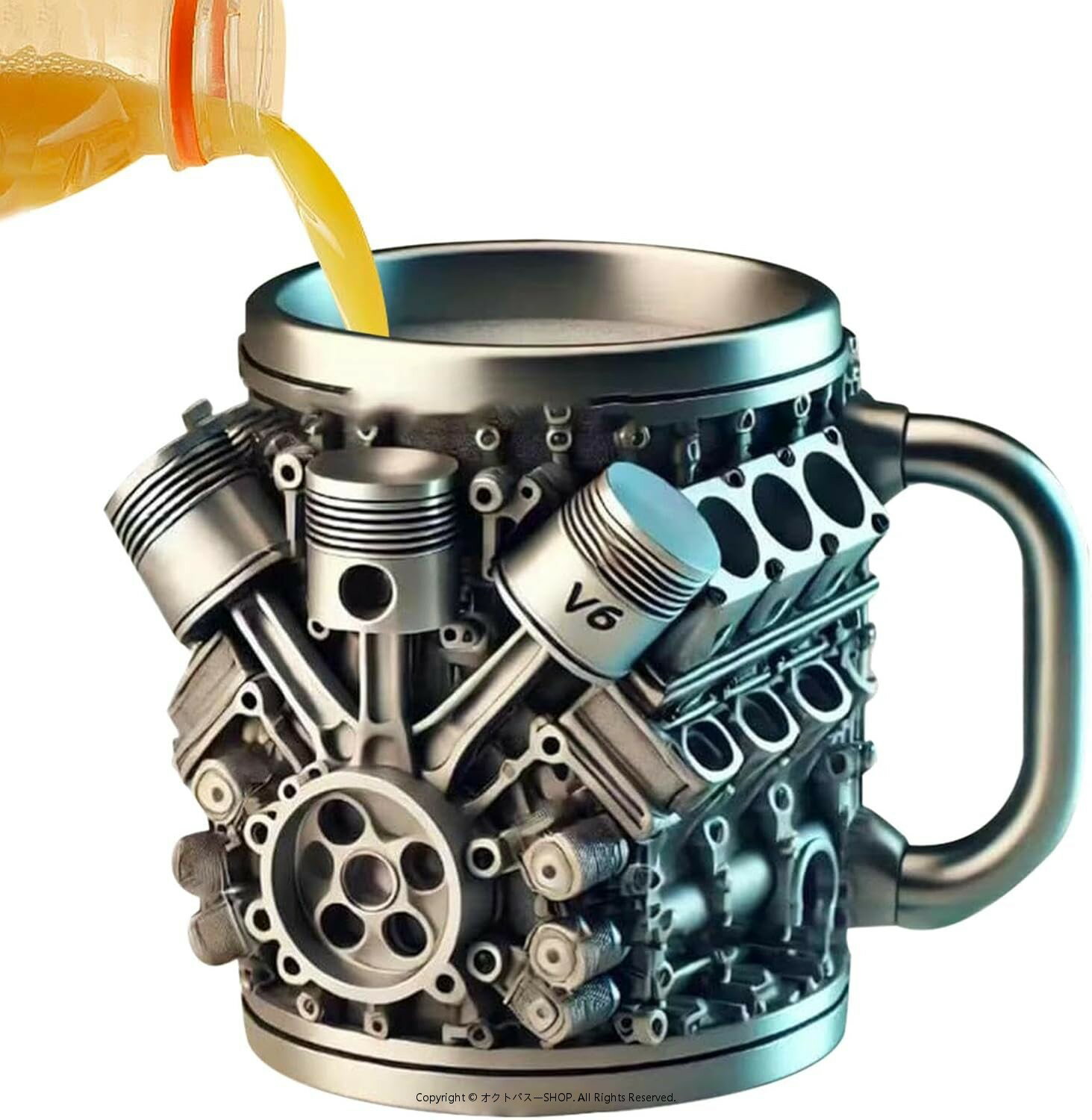Other - エンジン型マグカップ、ビールマグ、コーヒーカップ、車好きへの贈り物、男性向けギフト、ユニークなデザイン、誕生日プレゼント、クリスマスプレゼント、父の日ギフト、バイク好き、リアルなデザイン、洗いやすい