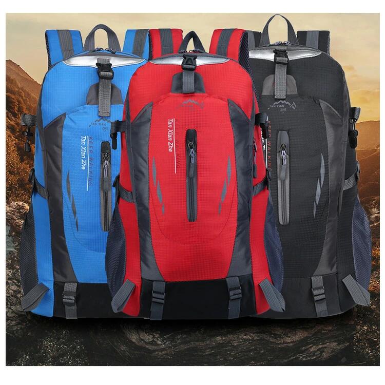 リュックサック バックパック 防水 ずれ止め 背面ポケット 大容量 リュック 登山 30l レディース メンズ 大きめ 多機能 デイパック バッグ ナイロン パソコン 大人 おしゃれ 軽量 防災 アウトドア スポーツ キャンプ 旅行 ユニセックス 黒 赤 ブルー allone123-10026447 alloneall サンプル画像2