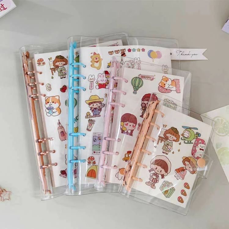 alloneallの推し活 スケジュール帳 クリアバインダー A5サイズ A6 A7 透明｜アングル2