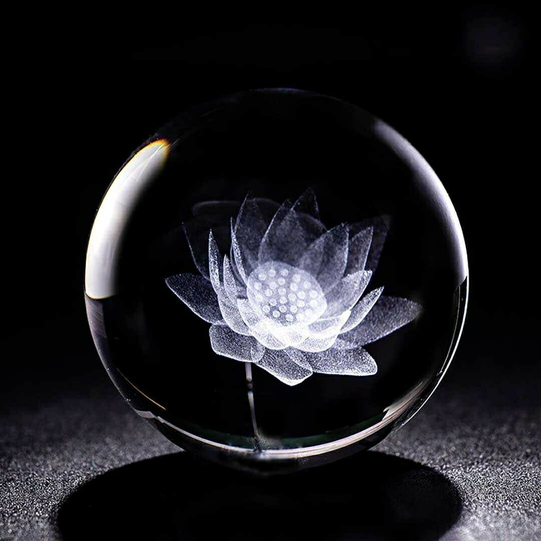【期間限定DEALポイントバック15％】【置き配配送】 水晶球 蓮の花 クリスタル 球 ...