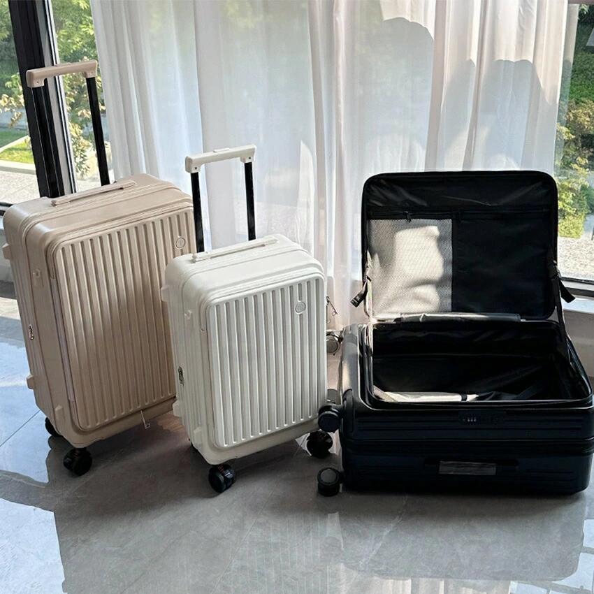 Rakuten - スーツケース 片面開き フロントオープン キャリーケース S Mサイズ 拡張機能 機内持ち込み対応