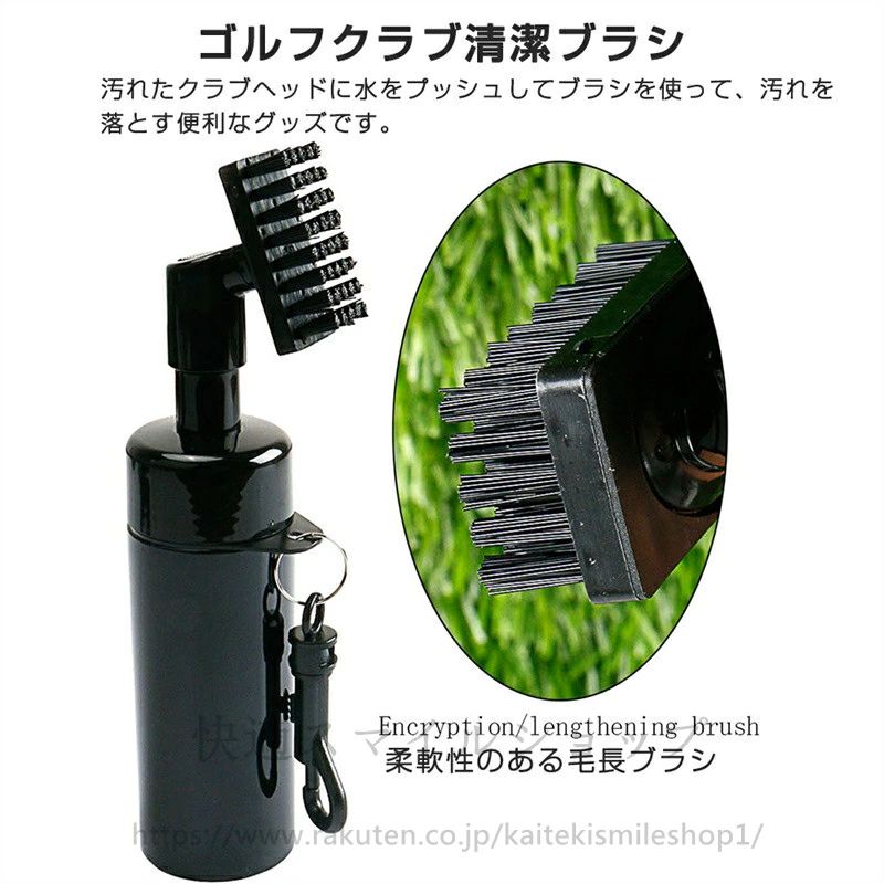 クラブ清 ゴルフツール ウェッジクリーナー ブラシ アイアン溝清潔 クリーナー 清...