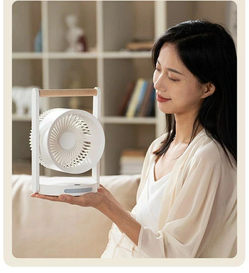 alloneallの大風量 キャンプ 扇風機 静音 5段階調節 サーキュレーター 強風 ミニファン 強力 小型ファン アウトドア コン ミニ ポータブル｜アングル3