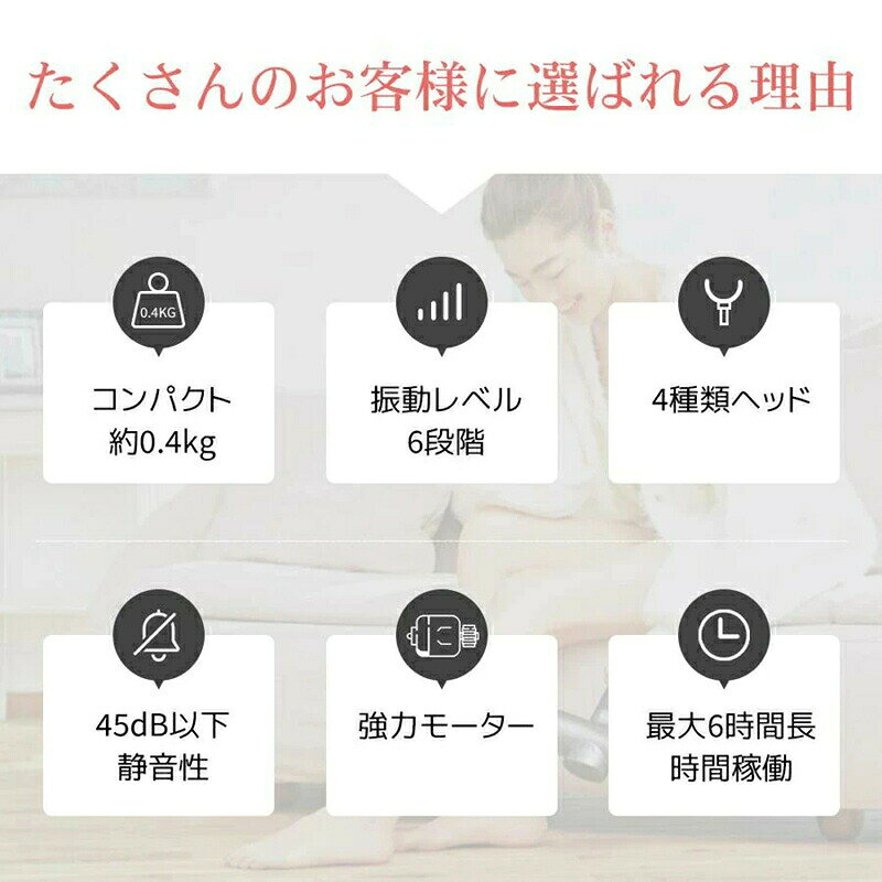 マッサージガン 筋膜リリースガン ハンディマッサージャー 小型 ハンディマッサー...