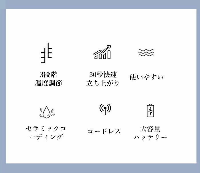 ストレート ヘアアイロン USB充電式 ホワイトピンク 美髪器 コテ ミニ ヘアアイロ...