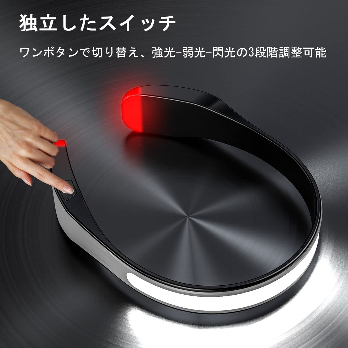 alloneallのヘッドライト LED ヘッドライト 充電式 4つ点灯モード 超軽量 防水 Type-C充電 防塵 高輝度230°広角照明 白 赤 ledライト SOS点滅1200mAh大容量バッテリー 釣り ライト 登山 キャンプ 散歩 アウトドア 災害 停電用｜アングル2