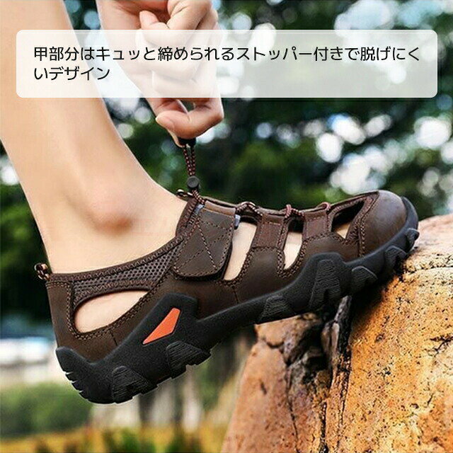 alloneallのシューズ 新作 水中 夏 男女兼用 スポーツサンダル 水陸両用 夏靴 通気性 旅行 滑り止め サンダル ビーチシューズ 軽量 メンズ｜アングル3