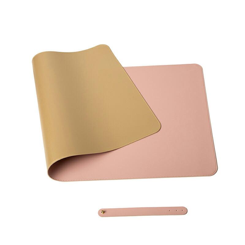 alloneallの皮革 マウス操作スムーズ デスク用品 テーブルマット おしゃれ 60〜120cm対応 事務用品 パソコンデスクマット 汚れ防止 傷防止マ｜アングル3