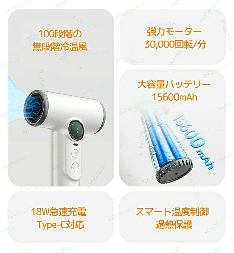 USB充電式 200W 旅行用 人気 新生活 集風ノズル付き 子供 誕生日 高齢者 温風 父の...