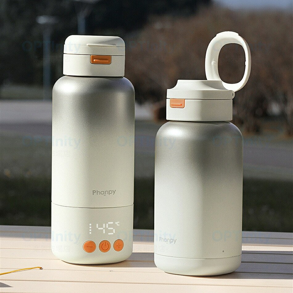 500ml 携帯用 充電式 持ち運び 保温ボトル 10000mAh ポータブル電気ケトル 旅行用 ...