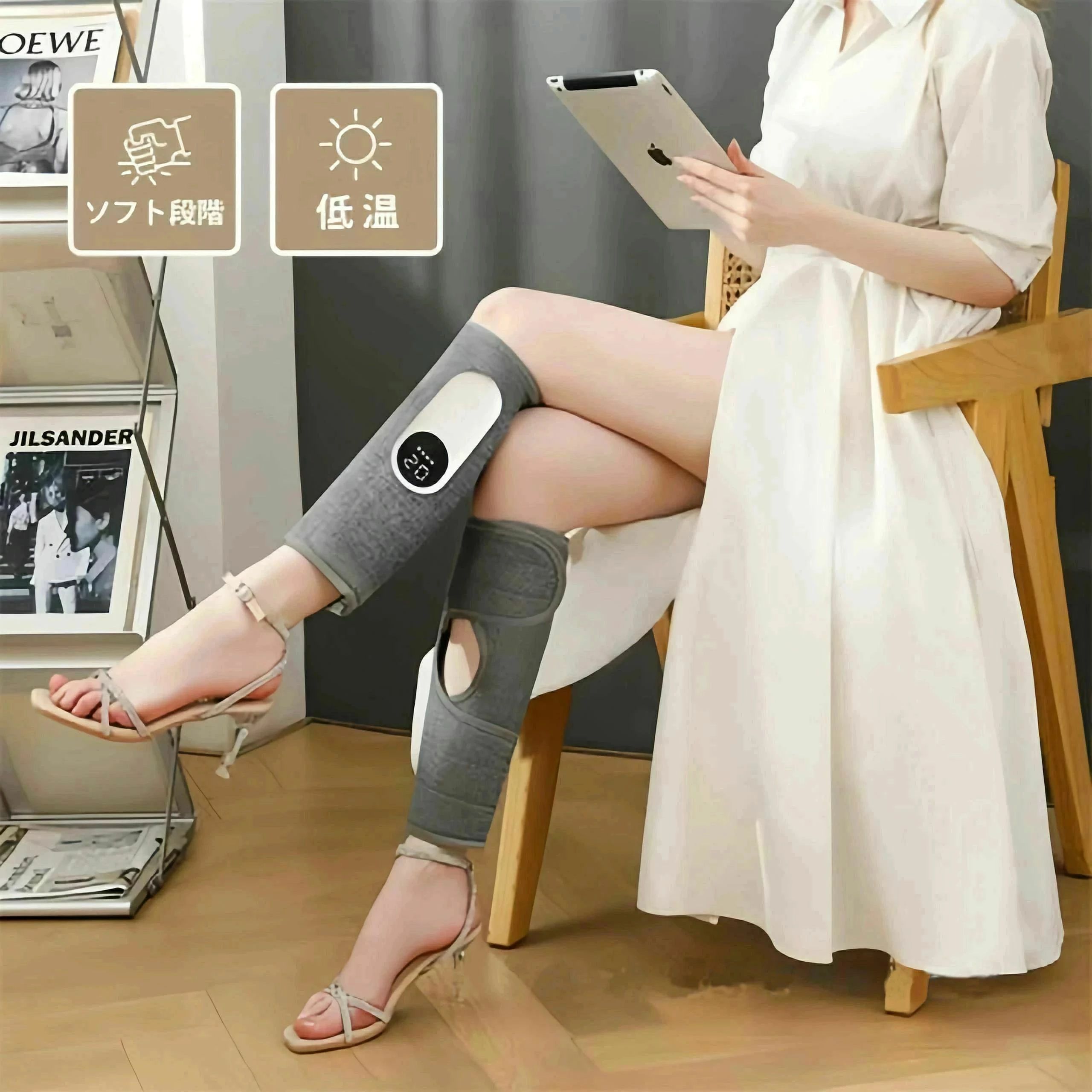 商品説明 商品特徴 製品名称：フットマッサージャー出力定格：9w作動電圧：5v充電電圧：5v充電電流：1A電池容量：1800Mh広げたサイズ：57*30cm製品正味：490g【多機能＆温感搭載】お好みに合わせて手動か自動のマッサージモードを選択できます。3段階調節強度，温感加熱も三つのランクで40℃(低)、45℃(中)、50℃(高)です.個人の快適さによって調節します。また、エアー加圧方式によって、三つのモード強・中・弱があり、お好みの最適な加圧モードでマッサージ可能です。【サイズ調節可能】エアバッグのサイズは自由に調節でき、大部分の方のサイズに合います。本 フットマッサージを　一本を買って、家族全員でも利用できます。便利だ。【安全保護機能】開始後15分経過すると自動的に電源が切れる機能を搭載しています、寝てしまったりなどの状況や過度の動作を避けることができます。お年寄りでも安心に使えます。注意：医療機器ではありません。 【注意事項】 ※ラッピングは対応しておりません。※予告なく仕様変更になる場合がございます。※日本語表記はございません。パッケージ言語は中国語もしくは英語です。※写真はイメージです。実際の商品と若干異なる場合がございます。※基本は全国一律発送無料と対応させていただきますが、沖縄・北海道・離島地域へお届けの場合は2000円の送料をご請求させていただきます。※色味やサイズが異なるなどのクレームはご対応致しかねますので、ご了承ください。※商品のサイズは採寸方法によって、若干な誤差が生じる場合はあります。ご了承ください。※こちらの対応と商品について何かご不満がありましたら、「悪い評価」を付ける前に一度当方とご連絡ください。出品者の誠意を持って最後まで対応いたします。※商品の輸送時間が長いため、発送していた際に外装の破損や輸送の途中に付いた小さなキズによる返品はお受付しかねます。 ★キーワード★ 足 脚 ふくらはぎ 足首 足裏 足の疲れ 足がだるい マッサージ 足の冷え 冷え性 プレゼント 男性 クリスマス バレンタイン ホワイトデー 誕生日 父の日 お祝い 敬老の日 記念日 女性 母の日 フットマッサージ機 フットケア スタイリッシュジャパンレッグリラクサー レッグリラクサー 太もも ふくらはぎ 足 引き締め 温感 むくみ マッサージャー マッサージ 疲労 エアー 操作簡単 モード 男女兼用 ユニセックス エア加圧式 美脚 足全体 家庭用 美容家電 冷え症 リラクゼーション ケア 立ち仕事 デスクワーク リラックス 疲労回復敬老の日 父の日 母の日 祖父 祖母 両親 友達 男性 女性 女の子 男の子 子供 キッズ お祝い 記念日 夫婦 彼氏 彼女 お揃い 同僚 カップル 記念日 サプライズ 誕生日 プレゼント ギフト 結婚式 結婚 お祝い 還暦祝い 名前入れ 引き出物 贈り物 人気 送料無料対象年齢:10代 20代 30代 40代 50代 60代 70代 80代 90代 10歳 20歳 30歳 40歳 50歳 60歳 70歳 80歳 90歳 100歳人気 イベント（おすすめ シーン）:誕生日 お年賀 成人の日 バレンタインデー ホワイトデー 卒業 卒園 入学 就職 入社 新生活 母の日 父の日 お中元 暑中見舞い 敬老の日 ハロウィン ブラックフライデー お歳暮 クリスマス プレゼント交換 景品 寒中見舞い お礼 お返し 内祝い 結婚記念日 いい夫婦の日 お見舞い 退職祝い 快気祝い 新築祝い 引越し祝い 還暦祝いギフトプレゼント贈り物対象:母 お母さん 母親 父 お父さん 父親 義母 義父 両親 子供 子ども 小学生 中学生 高校生 大学生 社会人 娘 息子 叔父 叔母 おばあちゃん 祖母 おじいちゃん 祖父 祖父母 妻 夫 夫婦 カップル 彼氏 彼女 上司 部下 先輩 後輩 同僚 友達 女友達 男友達 贈答品 睡眠 に 困っている方敬老の日 父の日 母の日 祖父 祖母 両親 友達 男性 女性 女の子 男の子 子供 キッズ お祝い 記念日 夫婦 彼氏 彼女 お揃い 同僚 カップル 記念日 サプライズ 誕生日 プレゼント ギフト 結婚式 結婚 お祝い 還暦祝い 名前入れ 引き出物 贈り物 人気 送料無料年齢・年代:1歳 10代 20代 30代 40代 50代 60代 70代 80代 90代 100歳 子供 こども 児童 園児 小学生 中学生 高校生 専門学校生 大学生 大学院生 新入生 卒業生 新社会人 社会人 60歳 70歳 77歳 80歳 88歳 90歳 99歳 100歳ご用途：お祝い:プレゼント ギフト 贈り物 お誕生日 お誕生日プレゼント　バースデー 誕生日プレゼント バースデーギフト お誕生日祝い 誕生祝 サプライズ 母の日ギフト 母の日 プレゼント ホームパーティ お返し お礼 御礼 贈答 手土産 長寿祝い 還暦 還暦祝い 還暦のお祝い 古希 古稀 古希祝い 古稀祝い 古稀のお祝い 古希のお祝い 古稀のお祝い 喜寿 喜寿祝い 喜寿のお祝い 傘寿 傘寿祝い 傘寿のお祝い 米寿 米寿祝い 米寿のお祝い 卒寿 卒寿祝い 卒寿のお祝い 白寿 白寿祝い 白寿のお祝い 百寿 百寿祝い 百寿のお祝い 紀寿 紀寿祝い 紀寿のお祝い 結婚 結婚式 結婚祝い 披露宴 お祝い返し ウェディングギフト ブライダルギフト 引き出物　引出物 結婚引出物 結婚内祝い 結婚記念日 結婚祝い 両親用花束 感謝の花束 内祝 内祝い 花婚式 金婚式 銀婚式 ダイヤモンド婚式 出産祝い　ハーフバースデー ハーフ成人式 百日祝い お食い初め 出産内祝い 命名内祝い 引っ越し祝い 新築祝い 新築内祝い 記念日の贈り物 合格祝い 卒園祝い 卒園内祝い 卒業祝い 卒業内祝い 入園祝い 入園内祝い 入学祝い 入学内祝い 就職祝い 就職内祝い お見舞い 退院祝い 快気祝い 全快祝い プロポーズ 告白 1ヶ月記念日 1年記念日 2年記念日 推し活 推し花 ホカンス お餞別法人様ご用途：お祝い:開店祝い 開業祝い 開所祝い 開院祝い 開設祝い オープン 昇進祝い 昇格祝い 就任祝い ノベルティ 販促品 記念品 周年祝い 周年 記念日 周年記念 創立記念 景品 コンペ 記念品 入社式 社内慰労品 永年勤続 発表会 展覧会 個展 楽屋花 楽屋見舞い 定年退職 退職 退職祝い 転職 送別 ディスプレイ 歓送迎会 送別会 謝恩会 叙勲祝い 受賞祝い 授賞祝い 受章祝い 当選祝い MVP パーティ 転勤 異動 定年 卒業記念品ご用途：お悔やみ:お供え お悔み 法要 法事 供養 仏事 弔事 お供え花 お供え物 仏花 供花 弔花 葬儀 お葬式 葬式 告別式 お別れの会 命日 月命日 四十九日 年回忌法要 年忌法要 一周忌 三周忌 三回忌 七回忌 十三回忌 十七回忌 二十三回忌 二十七回忌 仏壇 ミニ仏壇 メモリアル 御仏前 御佛前 御霊前 お盆 お彼岸 お香典返し 香典返し 志 満中陰志 お盆飾り 初盆 新盆 初盆供養 新盆供養イベント:お正月 正月 お年賀 御年賀 年始挨拶 成人の日 成人式 二十歳の集い 愛妻の日 バレンタインデー バレンタインデイ ホワイトデー ホワイトデイ サンジョルディの日 ひな祭り ひなまつり 雛祭り 桃の節句 初節句 卒園式 卒業式 離任式 春のお彼岸 春の叙勲 イースター 入園式 入学式 こどもの日 端午の節句 母の日 父の日 恋人の日 七夕 ともだちの日 お中元 御中元 敬老の日 お月見 秋のお彼岸 秋の叙勲 孫の日 七五三 ボスの日 ハロウィン ハロウィーン いい夫婦の日 勤労感謝の日 お歳暮 御歳暮 クリスマスイブ クリスマス XMAS X'mas お正月の準備 年越し贈る場所:ホテル レストラン 宿泊先 会場 学校 保育園 幼稚園 小学校 中学校 高校 専門学校 大学 旅館 式場 ホール 劇場 シアター 舞台 寄席 博物館 美術館 画廊 ギャラリー オフィス ショップ 店舗 コンサート ライブ ビル おうち 自宅 家 実家 一軒家 病院 老人ホーム 老健施設 カフェ お店 サロン 美容室 美容院 レストラン 飲食店 エステ バー クラブ 職場 手渡し季節:春 新春 迎春 早春 夏 初夏 真夏 盛夏 お盆 ゴールデンウィーク GW 秋 初秋 晩秋 初冬 冬 真冬 スプリング サマー オータム ウィンター 1月 2月 3月 4月 5月 6月 7月 8月 9月 10月 11月 12月 ★品質保証★ ◎※画像と実物では、ご使用のブラウザ、モニター解像度により多少色具合が異なって見える場合もございますが、予めご了承ください。◎※商品のサイズは採寸方法によって、若干な誤差が生じる場合はあります。ご了承ください。◎※品名/JANコード等で検索していただきご自身の判断でご購入ください。イメージ違いなどによる返品は一切お受けできません。◎※こちらの対応と商品について何かご不満がありましたら、「レビュー」を付ける前に一度ショップとご連絡してお願いいたします、ショップの誠意を持って最後まで対応させていただきます。◎※基本的には全国一律送料無料と対応させていただきますが、ご送付先は沖縄・北海道など離島の場合は2500円の送料をご請求させていただきます、ご注文後追加送料があります。◎※販売している商品は全て新品未使用です、倉庫から出荷前に商品検査必要ですので、商品箱を開封する場合もございます、予めご了承くださいいませ。◎※初期不良の場合は到着後3営業日以内にご連絡ください。◎※初期不良の場合は写真やビデオをご提供下さい、確認後無料で新品交換もしくは御返金致しますのでご連絡下さい。◎※写真やビデオをご提供出来ない場合は技術者と確認できません、返品返金対応出来ない可能性が御座います、予めご了承くださいいませ。◎※部分商品は輸入品で、包装に他の国の言語が含まれる可能性があります。注意事項：モニターの発色により、実物と異なる場合がございます。