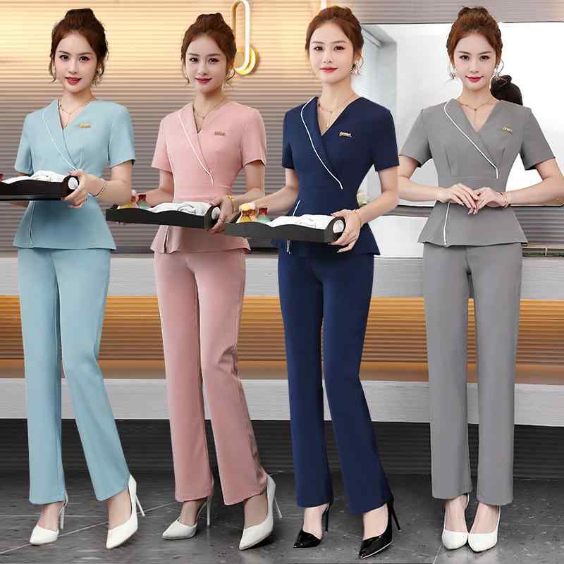 ・用途: 作業着・性別: 女性・カテゴリ: 衣料品・機能: 吸湿速乾・パンツ丈: 9分丈・対応シーズン: 春、夏、秋、冬・生地: 綿混紡・主な素材: ポリエステル85%・カラー展開: ネイビー、ダークピンク、ダークグレー、ブルー、グリーン、ブラック、グレー、上白下黒、上青下白、上ローズレッド下白・サイズ展開: S、M、L、XL、XXL、XXXL・袖タイプ: レギュラー・袖丈: 半袖・ネックライン: Vネック・用途: 作業着・性別: 女性・カテゴリ: 衣料品・機能: 吸湿速乾・パンツ丈: 9分丈・対応シーズン: 春、夏、秋、冬・生地: 綿混紡・主な素材: ポリエステル85%・カラー展開: ネイビー、ダークピンク、ダークグレー、ブルー、グリーン、ブラック、グレー、上白下黒、上青下白、上ローズレッド下白・サイズ展開: S、M、L、XL、XXL、XXXL・袖タイプ: レギュラー・袖丈: 半袖・ネックライン: Vネック