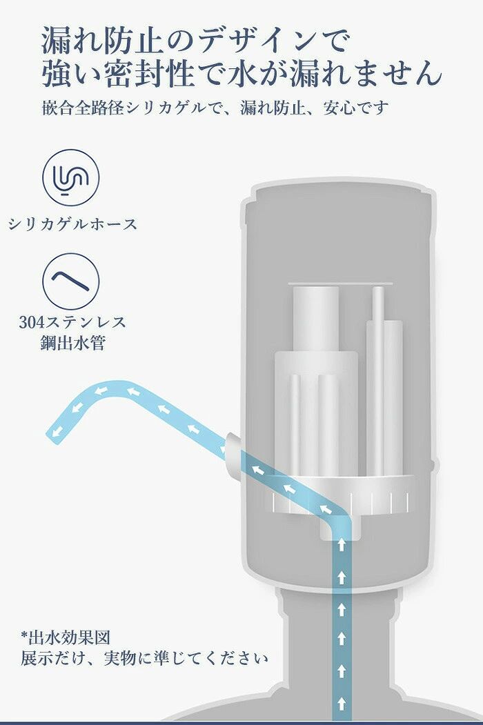 alloneallのポンプを充電する低ノイズ 飲料 ユニバーサルガロンボトル ウォーターボトルポンプ ユニバーサルガロンボトル用 ディスペンサー｜アングル3