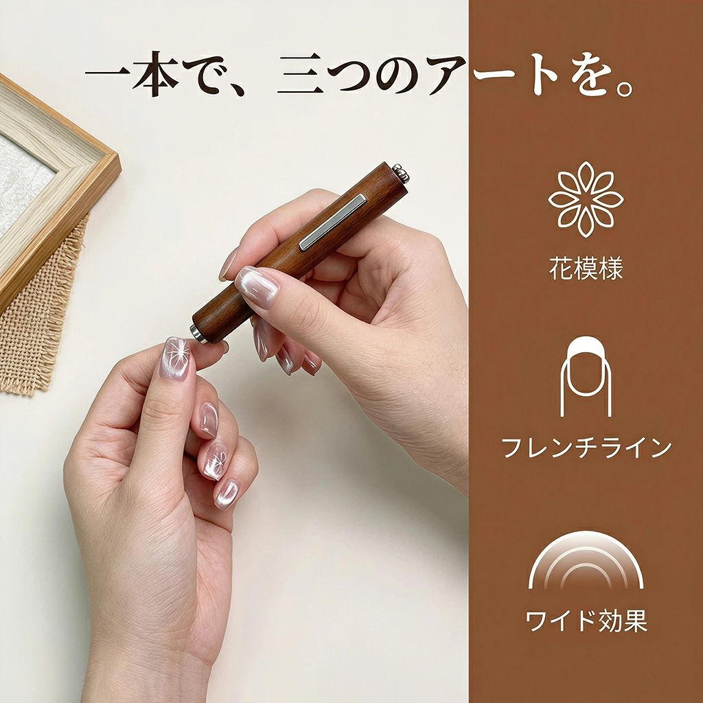 雪茄型ネイルマグネット 三合一 大型磁石 強力 キャッツアイネイル 原木風円柱 ワ...