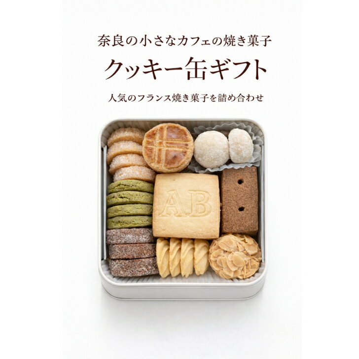 Rakuten - 焼き菓子 詰め合わせ ギフト Allons Bien アロンビアン オリジナルクッキー缶　ギフト　贈り物　一箱　焼き菓子 詰め合わせ ギフト 個包装 スイーツ プレゼント 手土産 焼菓子セット お菓子 内祝い お返し お取り寄せ ティータイム おやつ 洋菓子 ギフトセット