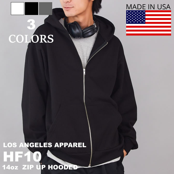 Los Angeles Apparel/ロサンゼルスアパレル 14OZ. HEAVY FLEECE ZIP UP HOODED SWEATSHIRT ジップパーカー