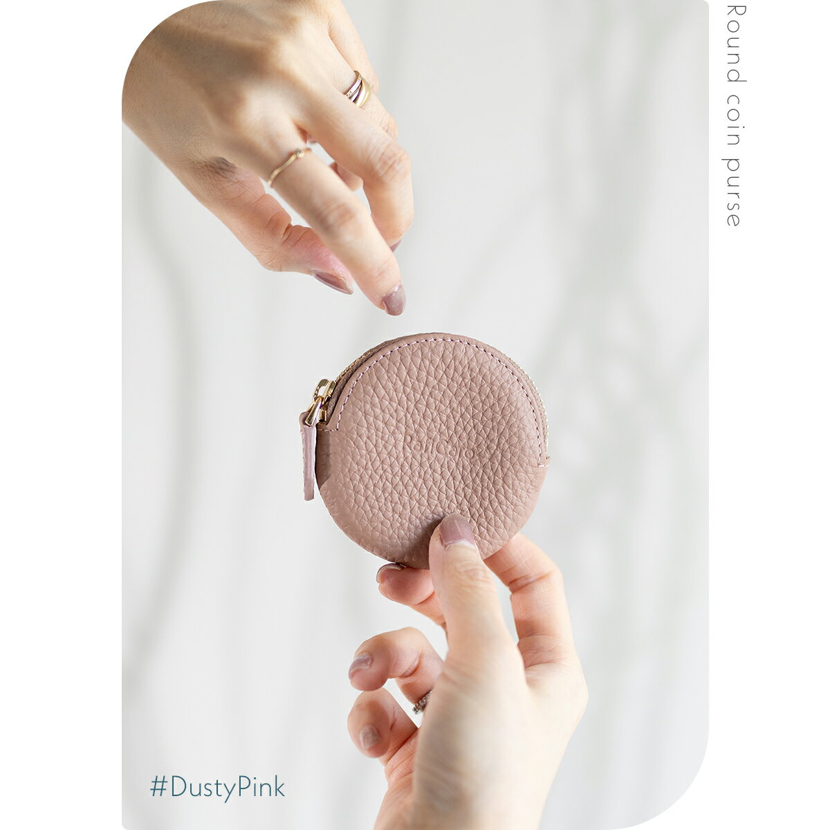 本革 コインケース 丸型 小銭入れ レディース かわいい 革 ミニコインケース レザー ミニ財布 薄型 ミニポーチ 薄い アクセサリーポーチ 小物入れ ピルケース ジュエリーポーチ ミニウォレット シンプル おしゃれ 軽量 RafiCaro ブランド 送料無料 ギフト 対応 S 3