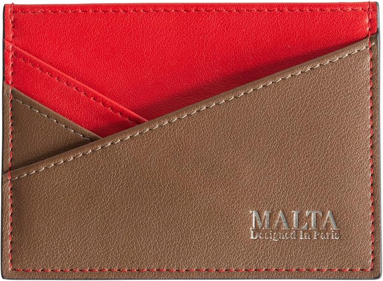 牛革 フラグメントケース カードケース 薄型 ツートン バイカラー 薄い 財布 レディース スリム カード入れ レザー 極薄 極小 ミニ財布 薄い財布 ミニウォレット 小さい財布 キャッシュレス メンズ レディース おしゃれ かわいい MALTA ブランド 送料無料 ギフト 対応S
