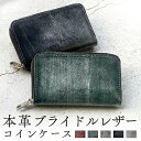 コインケース 財布 サイフ 小銭入れ メンズ 本革 レザー カードケース パスケース カード入れ 牛革 ブライドルレザー 小銭 入れ ファッション小物 ファスナー コンパクト(4)