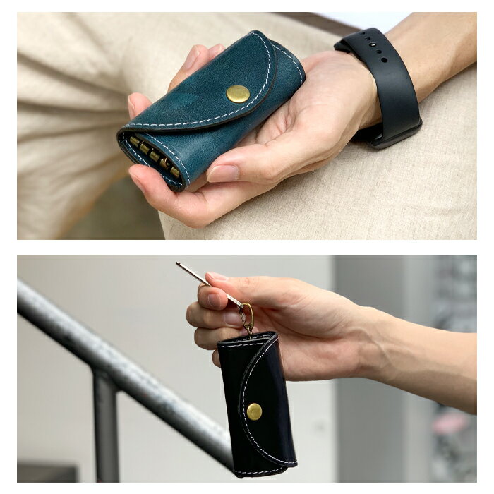 キーケース 4連 本革 スマートキー 牛革 レザー 鍵入れ 鍵 カギ スリム コンパクト 4連キーケース ダグラス 2
