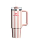 日本未入荷 2025新商品 スランレー タンブラー 30oz 887ml H2.0 オアシスピーチ ストライプ ピンク stanley oasispeach t...