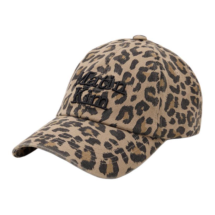 乐天商城 - 日本未入荷 Matin Kim マーティンキム Matin Leopard レオパード ロゴ ボールキャップ 帽子 レディースキャップ Volume Logo Ball Cap Dark Grey ベージュ MK2577HT026MDE