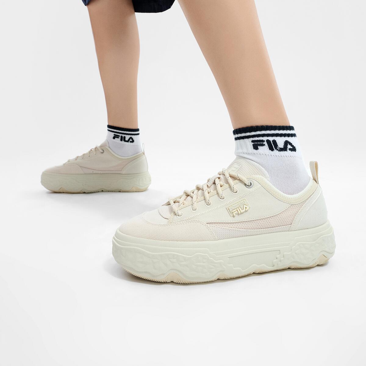 乐天商城 - 日本未入荷 FILA Rock フィラ ロック フォーム ホワイト キャンバス コンフォート Foam White レディーススニーカー F12W421301FWG