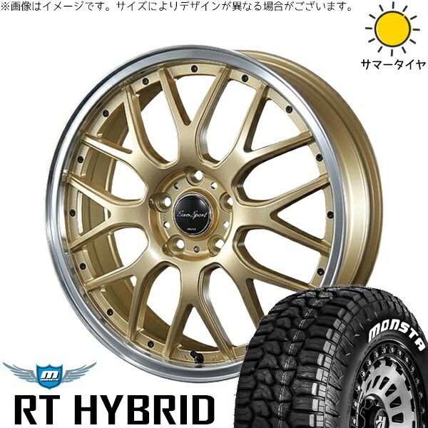 NBOX スペーシア タント デリカミニ 155/65R14 サマータイヤ ホイール 4本セット 新品 | モンスタタイヤ (MONSTA TYRE) RT ハイブリッド × ブレスト (BLEST) ユーロスポーツ タイプ815 セミグロスゴールド 14インチ 4.5J +45 4穴100