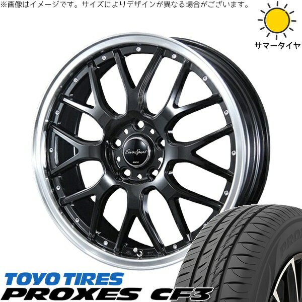 NBOX スペーシア タント デリカミニ 155/65R14 サマータイヤ ホイール 4本セット 新品 | トーヨータイヤ (TOYO TIRE) プロクセス CF3 × ブレスト (BLEST) ユーロスポーツ タイプ815 グロスブラック 14インチ 4.5J +45 4穴100