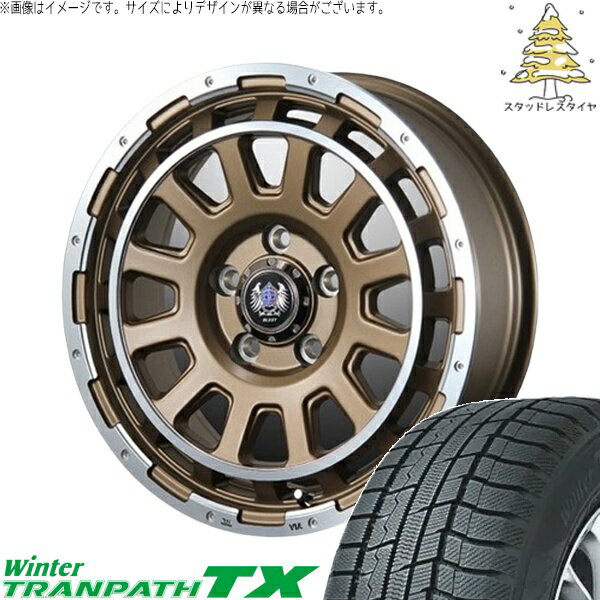 ハイエース専用 215/70R15 スタッドレスタイヤ ホイール 4本セット 新品 | トーヨータイヤ (TOYO TIRE) ウィンタートランパス TX × ブレスト (BLEST) バーンズテック DH-ストリーム セミグロスブロンズ 15インチ 6J +35 6穴139.7
