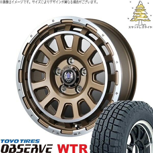 RAV4 アルファード ヴェルファイア 235/70R16 スタッドレスタイヤ ホイール 4本セット 新品 | トーヨータイヤ (TOYO TIRE) オブザーブ W/T-R × ブレスト (BLEST) バーンズテック DH-ストリーム セミグロスブロンズ 16インチ 7J +35 5穴114.3