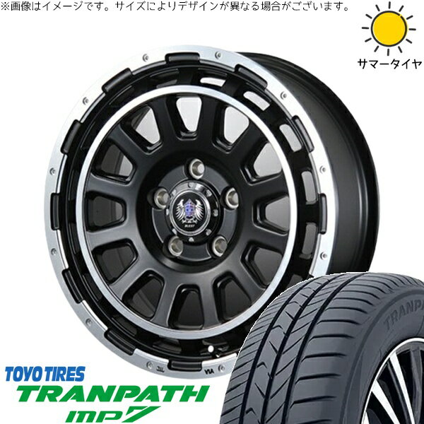 カローラクロス 215/70R16 サマータイヤ ホイール 4本セット 新品 | トーヨータイヤ (TOYO TIRE) トランパス MP7 × ブレスト (BLEST) バーンズテック DH-ストリーム セミグロスブラック 16インチ 7J +35 5穴114.3