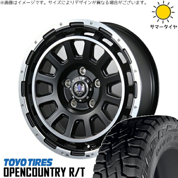NBOX スペーシア タント デリカミニ 155/65R14 サマータイヤ ホイール 4本セット 新品 | トーヨータイヤ (TOYO TIRE) オープンカントリー R/T × ブレスト (BLEST) バーンズテック DH-ストリーム セミグロスブラック 14インチ 4.5J +45 4穴100