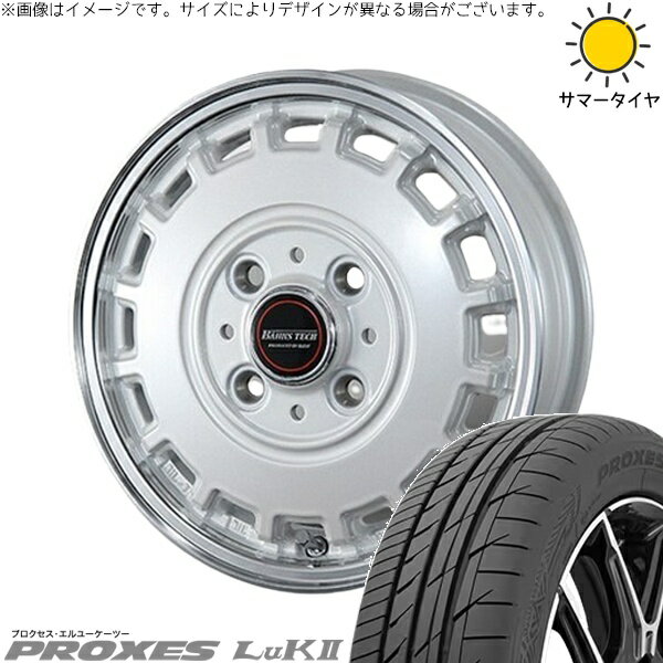 NBOX スペーシア タント デリカミニ 155/65R14 サマータイヤ ホイール 4本セット 新品 | トーヨータイヤ (TOYO TIRE) プロクセス LuK2 × ブレスト (BLEST) バーンズテック KT-ストリーム パールホワイト 14インチ 4.5J +45 4穴100