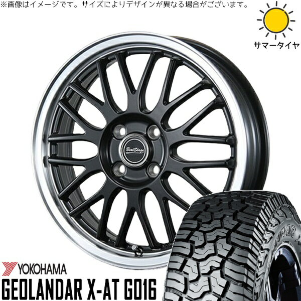 NBOX スペーシア タント デリカミニ 155/65R14 サマータイヤ ホイール 4本セット 新品 | ヨコハマタイヤ (YOKOHAMA) ジオランダー X-AT G016 × ブレスト (BLEST) ビートステージ MT-C セミグロスブラック 14インチ 4.5J +45 4穴100