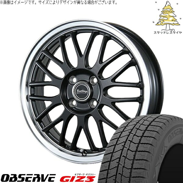 イグニス クロスビー 175/60R16 スタッドレスタイヤ ホイール 4本セット 新品 | トーヨータイヤ (TOYO TIRE) オブザーブ GIZ3 × ブレスト (BLEST) ビートステージ MT-C セミグロスブラック 16インチ 5J +45 4穴100