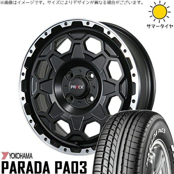 モコ ゼスト パレット ミラ 165/55R14 サマータイヤ ホイール 4本セット 新品 | ヨコハマタイヤ (YOKOHAMA) パラダ PA03 × ブレスト (BLEST) バーンズテック プロックストリーム セミグロスブラック 14インチ 4.5J +45 4穴100