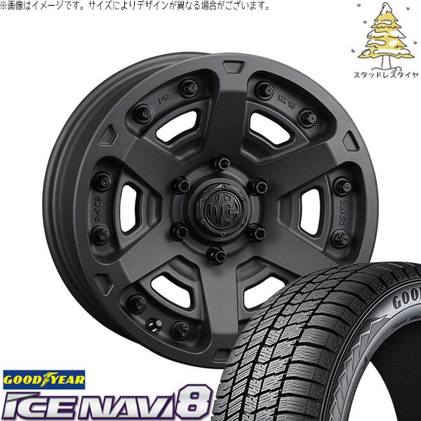 プリウスα 225/40R18 スタッドレスタイヤ ホイール 4本セット 新品 | グッドイヤー (GOODYEAR) アイスナビ8 × クリムソン (CRIMSON) マーテルギア アーマー ショットガンブラック 18インチ 8J +35 5穴114.3