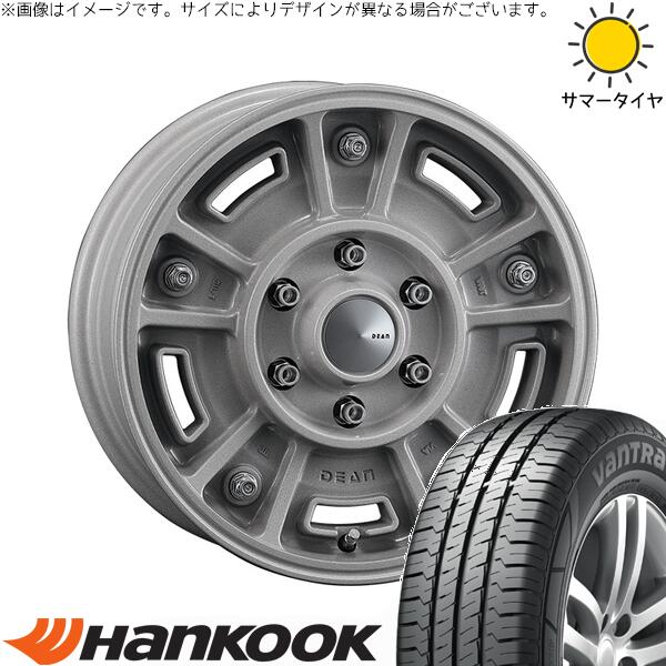 ハイエース専用 215/65R16 サマータイヤ ホイール 4本セット 新品 | ハンコック (HANKOOK) バントラ LT RA18 × クリムソン (CRIMSON) ディーン BJメキシカン ショットクリア 16インチ 6.5J +38 6穴139.7