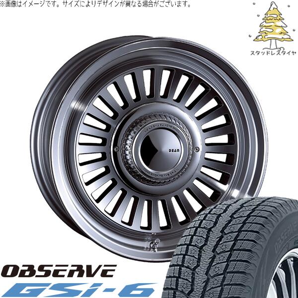 ハイエース専用 215/70R16 スタッドレスタイヤ ホイール 4本セット 新品 | トーヨータイヤ (TOYO TIRE) オブザーブ Gsi-6 × クリムソン (CRIMSON) ディーン カリフォルニア バーニッシュグレー 16インチ 6.5J +38 6穴139.7