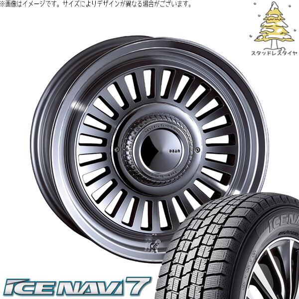 ハイエース専用 215/65R16 スタッドレスタイヤ ホイール 4本セット 新品 | グッドイヤー (GOODYEAR) アイスナビ7 × クリムソン (CRIMSON) ディーン カリフォルニア バーニッシュグレー 16インチ 6.5J +38 6穴139.7