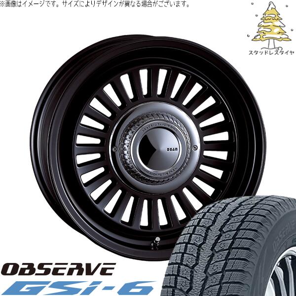 ハイラックスサーフ 265/70R16 スタッドレスタイヤ ホイール 4本セット 新品 | トーヨータイヤ (TOYO TIRE) オブザーブ Gsi-6 × クリムソン (CRIMSON) ディーン カリフォルニア マットブラック 16インチ 7J +15 6穴139.7