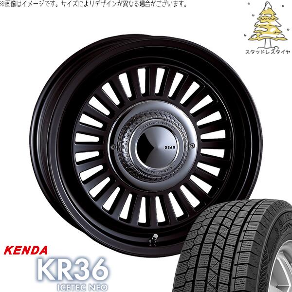 ハイエース専用 215/70R16 スタッドレスタイヤ ホイール 4本セット 新品 | ケンダ (KENDA) アイステックネオ KR36 × クリムソン (CRIMSON) ディーン カリフォルニア マットブラック 16インチ 6.5J +38 6穴139.7