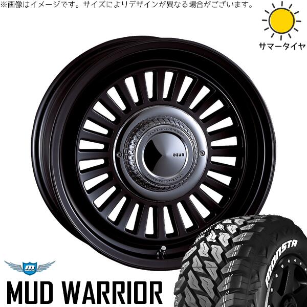 スズキ ジムニー JB64 JB23 JA22 JA12 215/70R16 サマータイヤ ホイール 4本セット 新品 | モンスタタイヤ (MONSTA TYRE) マッドウォーリアー (MUD WARRIOR) × クリムソン (CRIMSON) ディーン カリフォルニア マットブラック 16インチ 5.5J +20 5穴139.7
