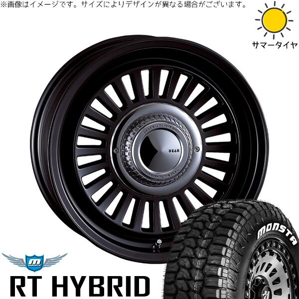 スズキ ジムニー JB64 JB23 JA22 JA12 185/85R16 サマータイヤ ホイール 4本セット 新品 | モンスタタイヤ (MONSTA TYRE) RTハイブリッド (RT HYBRID) × クリムソン (CRIMSON) ディーン カリフォルニア マットブラック 16インチ 5.5J +20 5穴139.7