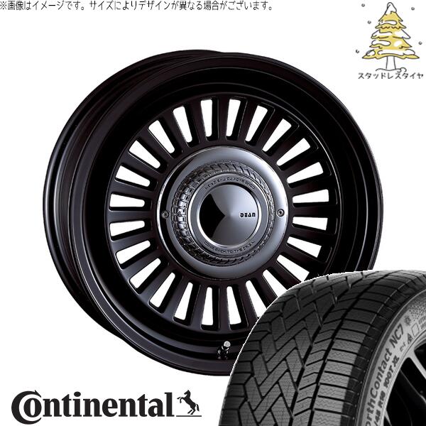 ハイエース専用 215/65R16 スタッドレスタイヤ ホイール 4本セット 新品 | コンチネンタル (CONTINENTAL) ノースコンタクト セブン (NorthContact7) × クリムソン (CRIMSON) ディーン カリフォルニア マットブラック 16インチ 6.5J +38 6穴139.7